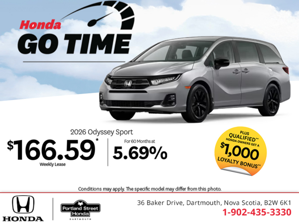 Get the 2026 Honda Odyssey!