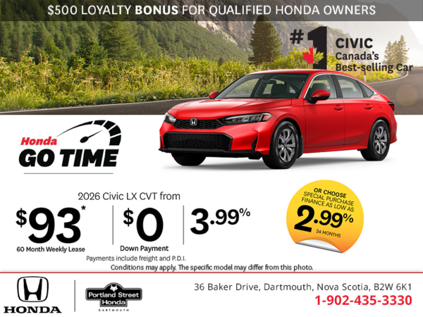Get the 2026 Honda Civic!