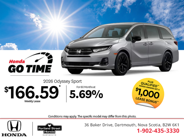 Get the 2026 Honda Odyssey!