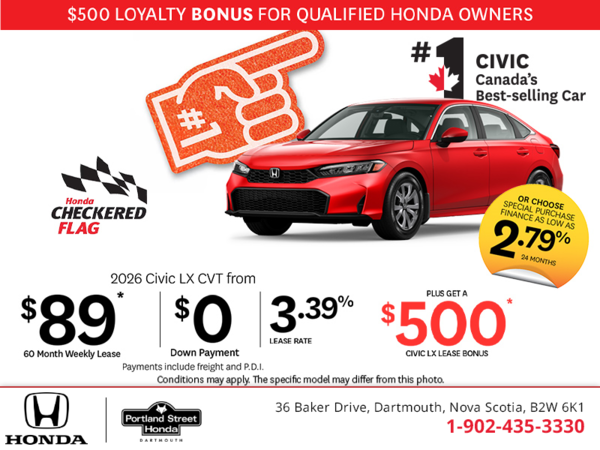 Get the 2026 Honda Civic!