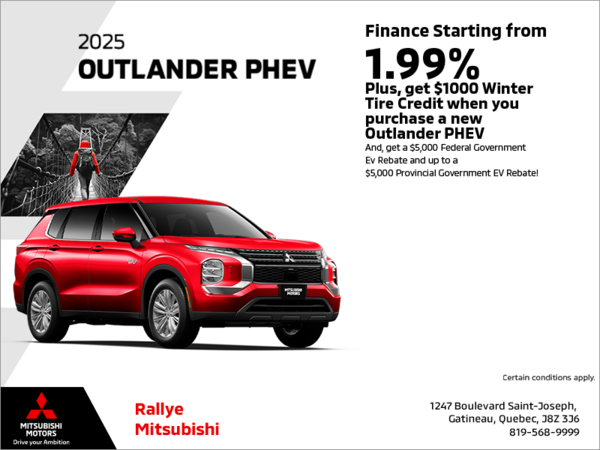 Get the 2025 Mitsubishi Outlander PHEV