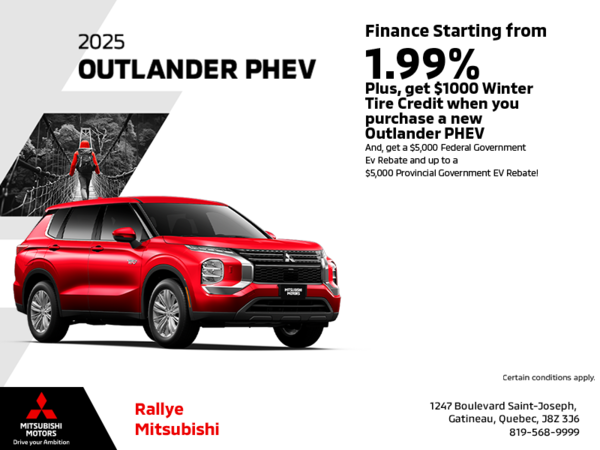 Get the 2025 Mitsubishi Outlander PHEV