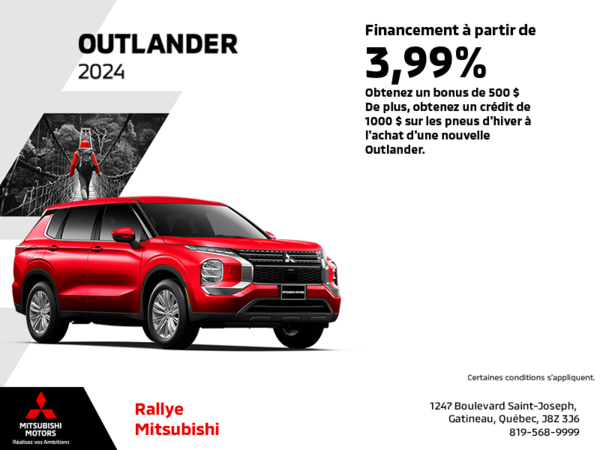 Procurez-vous le Mitsubishi Outlander 2024