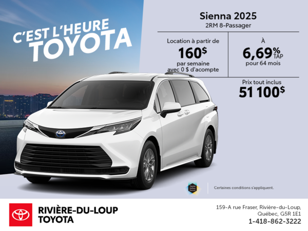 Toyota Sienna Hybrid 2025
