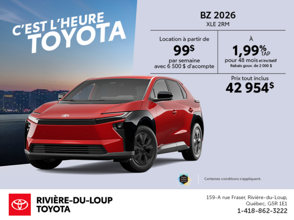 Toyota bZ 2026