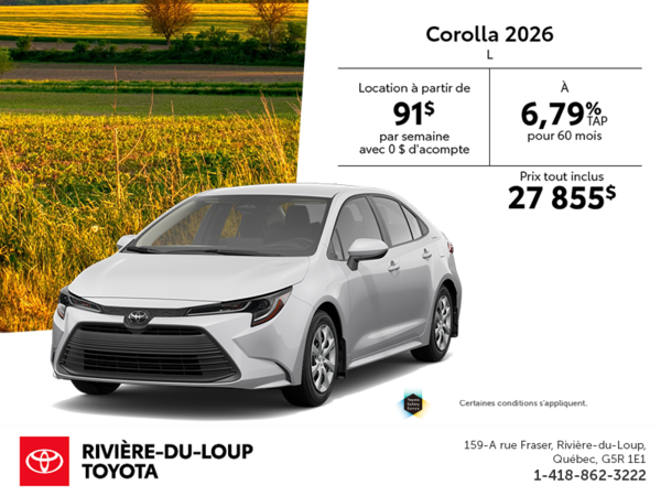 Toyota Corolla 2026