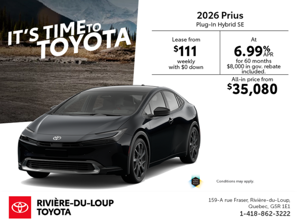 2026 Toyota Prius Plug-in Hybrid SE