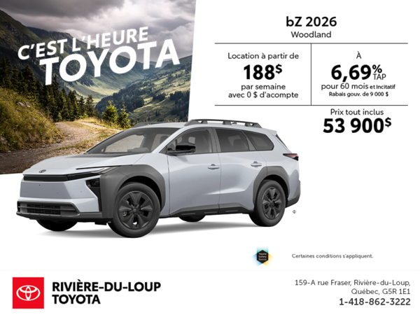 Toyota bZ Woodland 2026