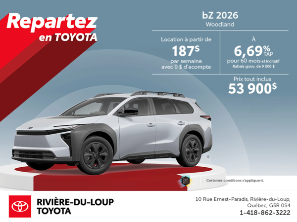 Toyota bZ Woodland 2026