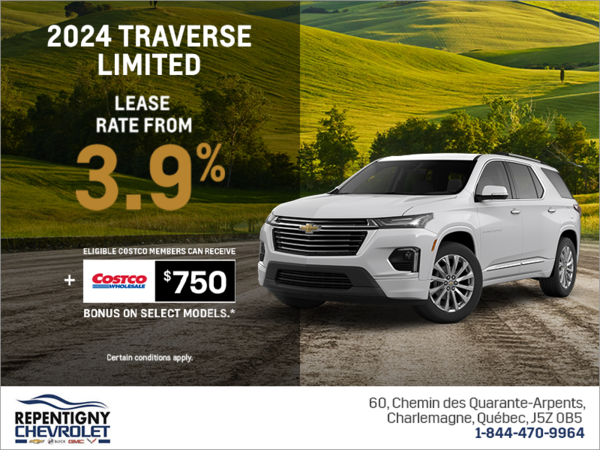 Get the 2024 Chevrolet Traverse Limite