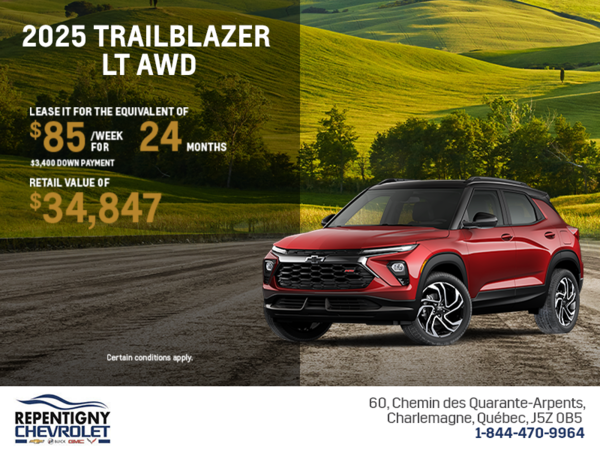 Get the 2025 Chevrolet Trailblazer LT AWD