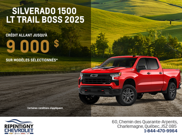 Procurez-vous le Chevrolet Silverado 1500 LT Trail Boss