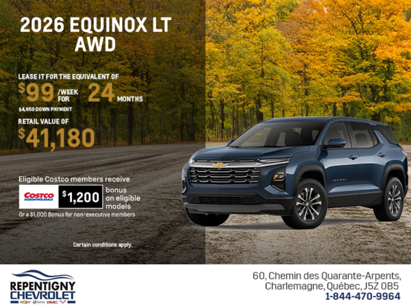 Get the 2026 Chevrolet Equinox LT AWD