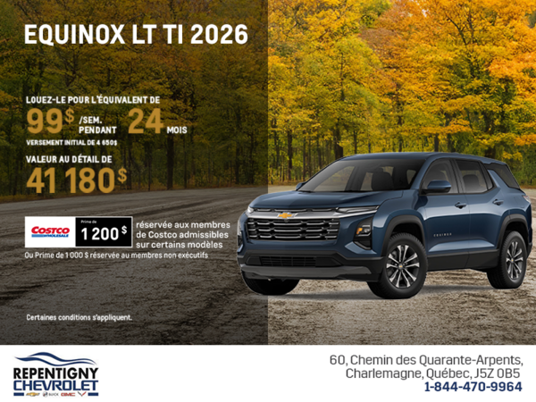 Procurez-vous le Chevrolet Equinox LT TI 2026