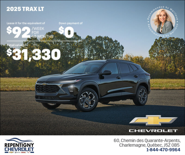 Get the 2025 Chevrolet Trax LT