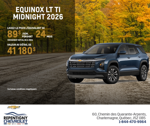 Procurez-vous le Chevrolet Equinox LT TI 2026