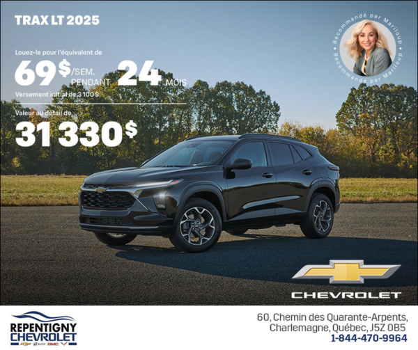 Procurez-vous le Chevrolet Trax LT 2025