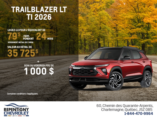 Le Chevrolet Trailblazer LT TI 2026