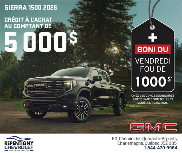 Le GMC Sierra 1500 2026