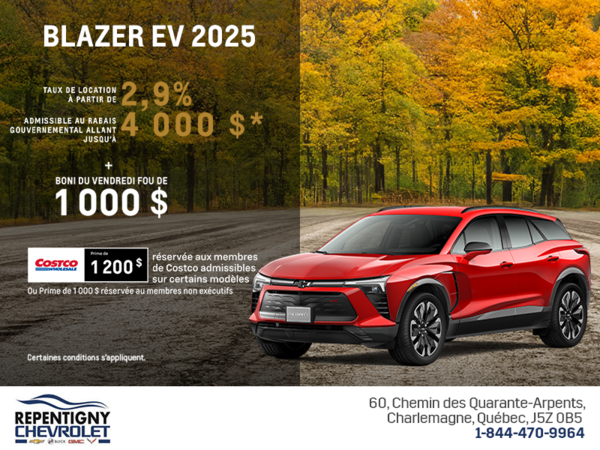 Procurez-vous le Chevrolet Blazer EV 2025