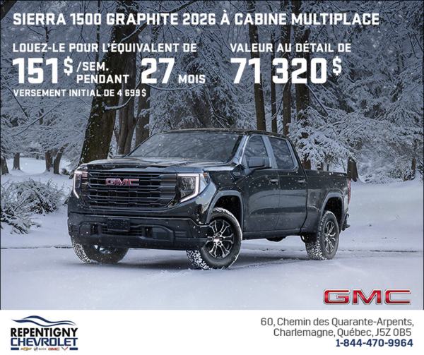 Le GMC Sierra 1500 2026 Graphite