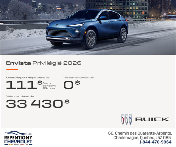 Procurez-vous la Buick Envista 2026