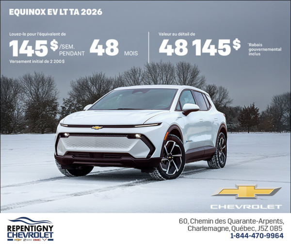 Procurez-vous le Chevrolet Equinox EV 2026