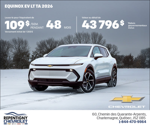 Procurez-vous le Chevrolet Equinox EV 2026