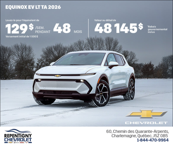 Procurez-vous le Chevrolet Equinox EV 2026