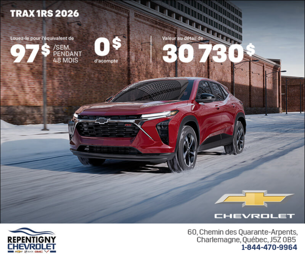 Procurez-vous le Chevrolet Trax 2026