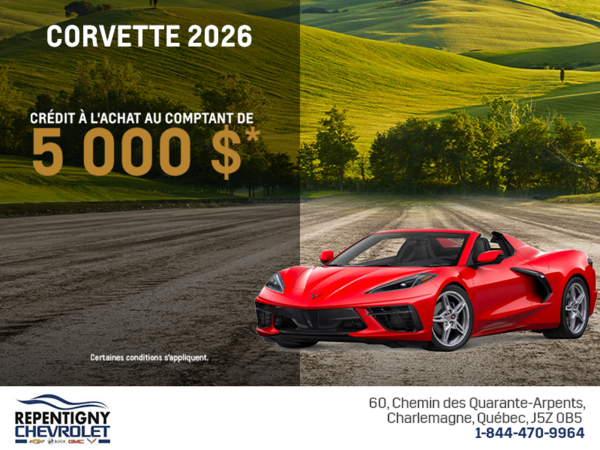 Procurez-vous le Chevrolet Corvette 2026