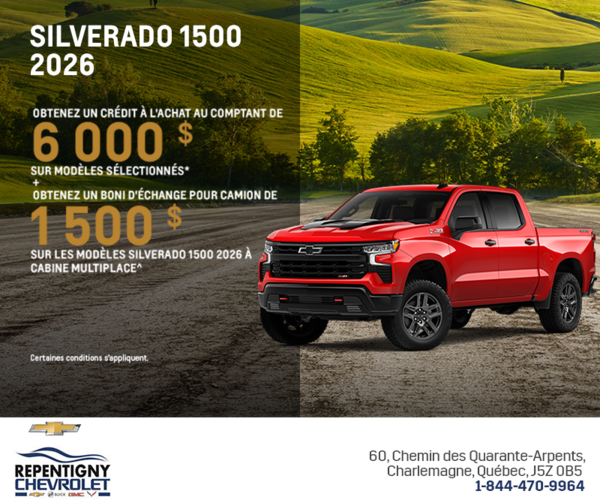 Procurez-vous le Chevrolet Silverado 1500 2026