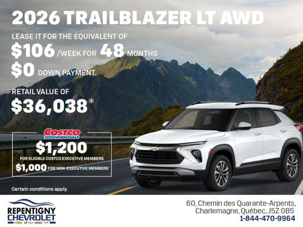 Get the 2026 Chevrolet Trailblazer LT AWD
