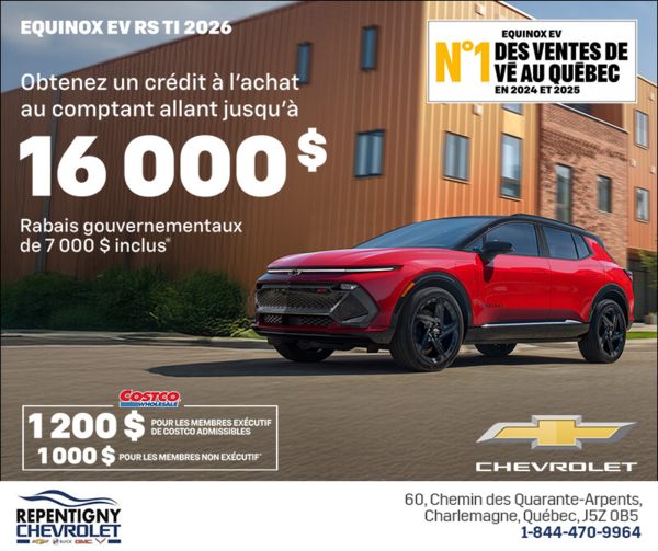 Procurez-vous le Chevrolet Equinox EV 2026