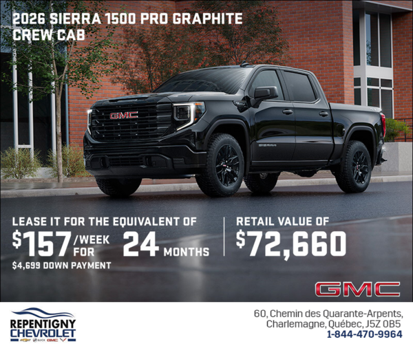 The 2026 GMC Sierra 1500 Pro Graphite Crew Cab