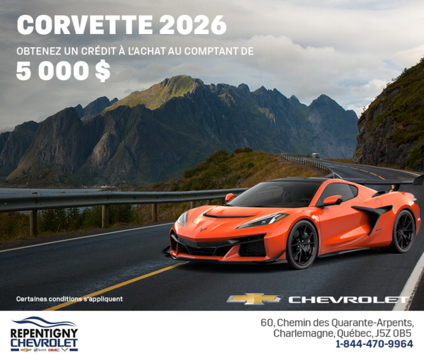 Procurez-vous le Chevrolet Corvette 2026