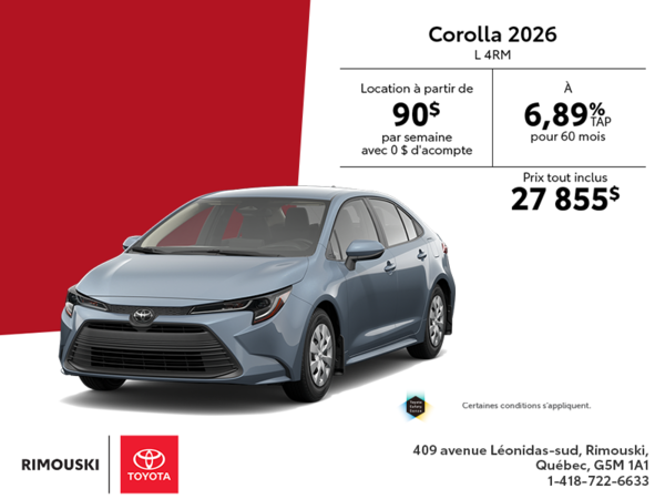 Toyota Corolla 2026