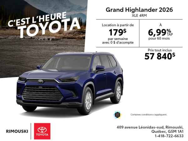 Toyota Grand Highlander 2026