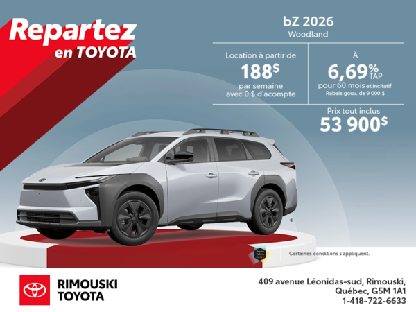 Toyota bZ Woodland 2026