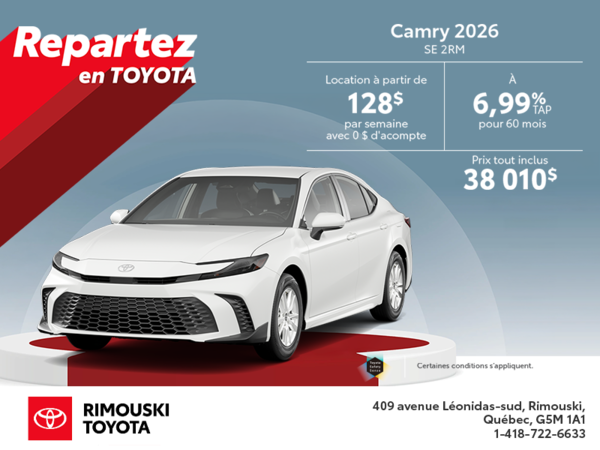 Toyota Camry Hybrid 2026