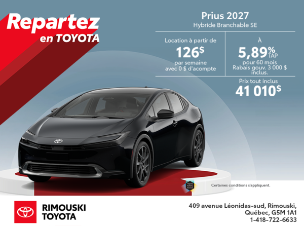 Toyota Prius Plug-In Hybrid 2027