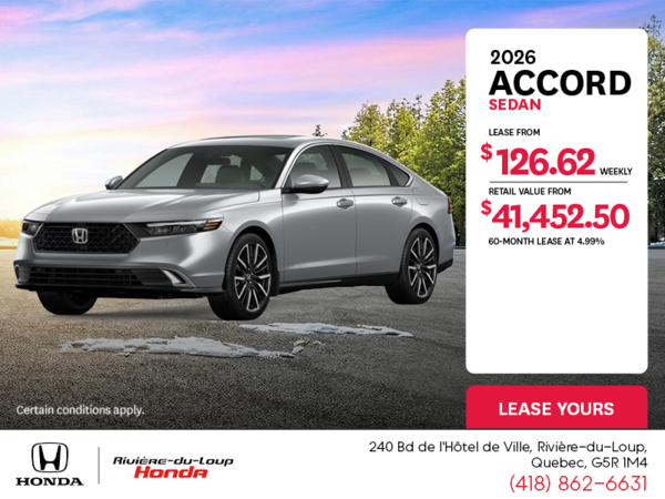 Get the 2026 Honda Accord!