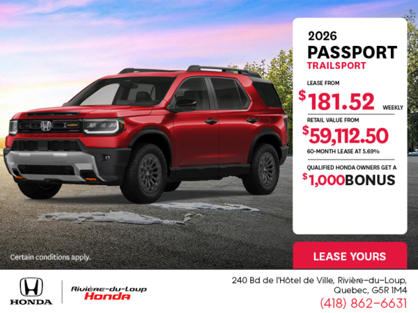 Get the 2026 Honda Passport!