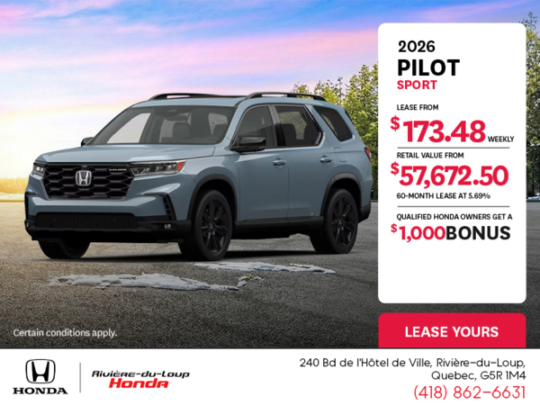 Get the 2026 Honda Pilot!