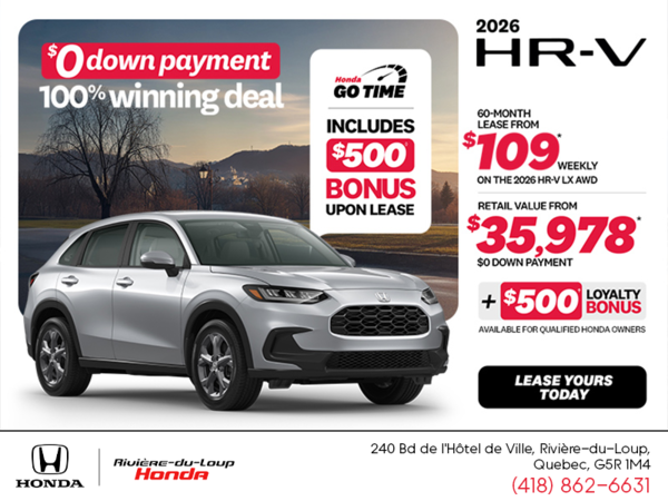 Get the 2026 Honda HR-V!