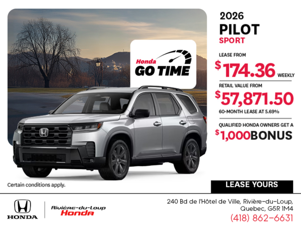 Get the 2026 Honda Pilot!