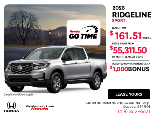 Get the 2026 Honda Ridgeline!