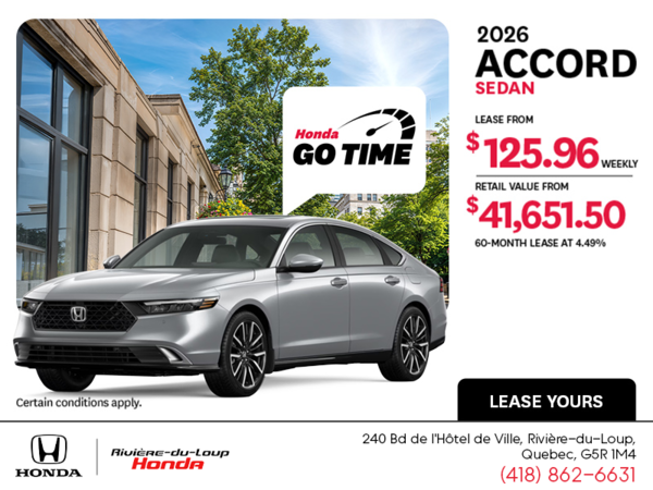 Get the 2026 Honda Accord!