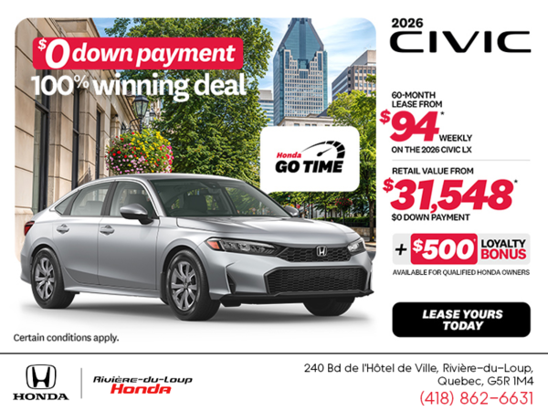 Get the 2026 Honda Civic!
