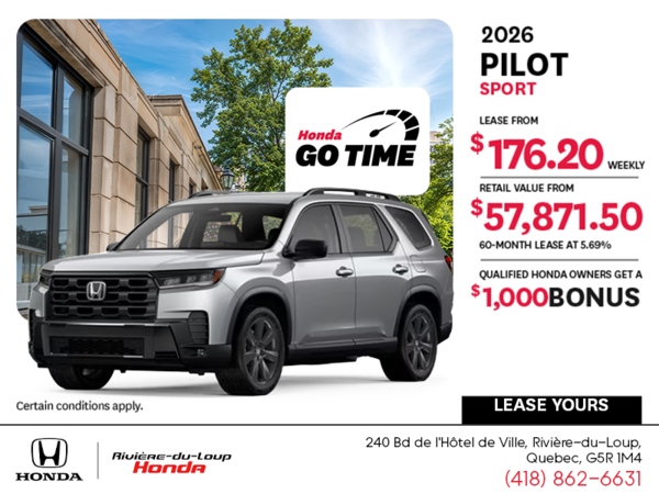 Get the 2026 Honda Pilot!